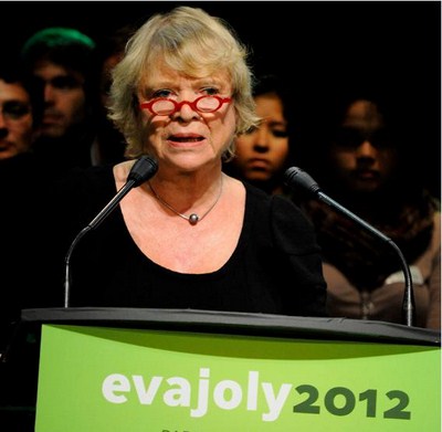 Eva Joly en conférence pour l'élection présidentielle