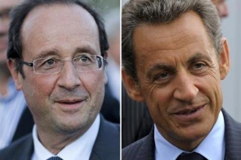 Hollande et Sarkozy lors de la présidentielle 2012